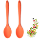 thumbnail image 1 of 2 cucharas de silicona para cocinar, resistentes al calor y de diseño higiénico. Utensilios de cocina y cucharas para mezclar., 1 of 5