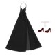 thumbnail image 1 of 1/6 Sexy Vestido Sin Respaldo Ropa Interior Zapatos De Tacón Alto Para Juguetes Calientes Figura Negro, 1 of 5