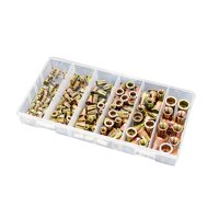 Magideal - 150X Tuercas De Remache Para Tuercas De Inserto Roscadas De Metal Múltiples Tamaños Con Estuche De Almacenamiento Juego Surtido De Tuercas De Hardware