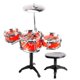 thumbnail image 2 of Mini Jazz Drum Instrumentos De Percusión Set Juguete Musical -5 Tambores + Taburete Azul 3 Tambores + Taburete Rojo, 2 of 5