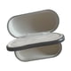 thumbnail image 5 of Estuche para gafas de 2 capas con contenedor de espejo de maquillaje portátil, bolsa para gafas de cuero PU fácil de limpiar para viajes en interiores negro, 5 of 5