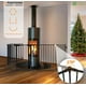 thumbnail image 5 of Barrera de Seguridad Multifunción 6 Paneles, Rejilla de Protección de Metal para Chimenea Puertas Escaleras, Parque Recinto para Perros Corralito para Mascotas Valla Plegable, Negro, 5 of 9