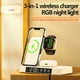 thumbnail image 3 of Base de carga inalámbrica 3 en 1 de 30 W con reloj despertador y luz nocturna para iPhone y Apple Watch-Blanco, 3 of 6