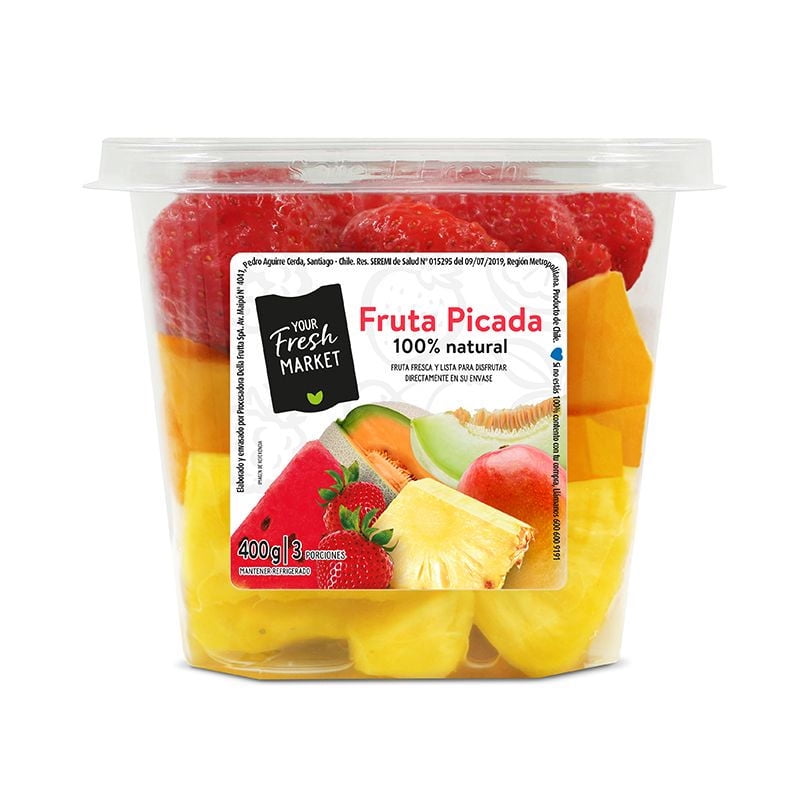 Piña, Frutilla Y Mango Picada, 400 g | Lider
