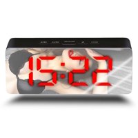 Gen - Reloj Digital Luz Led Numeros Iluminado Color Puerto Usb Multicolor