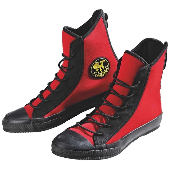 Botas Poseidon One Shoe II de Neopreno 3 mm Rojo y Negro