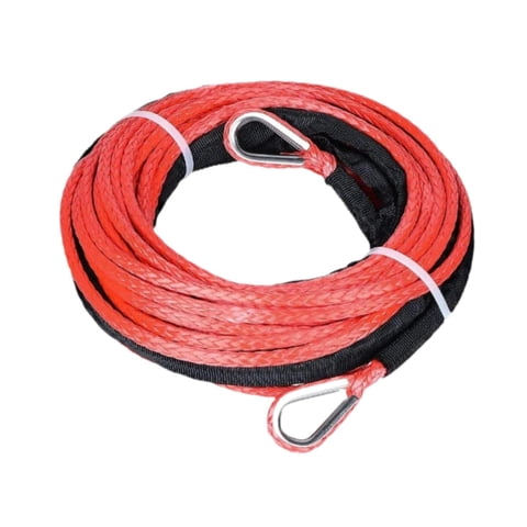 Magideal - Extensión De Cable De Cabrestante De 15 M X 6 Mm Con Funda Protectora. Accesorio Multifuncional Y Resistente Para Suv/Camionetas. Cable De Remolque De Rojo