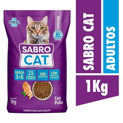 Alimento Seco Gato Adulto Sabor Pollo Bolsa 1 Kg Sabrocat