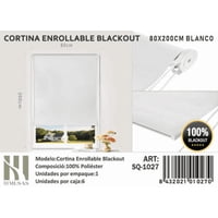 Mundo Shopping - Cortina Roller Blackout 80X200Cm Blanco 1027