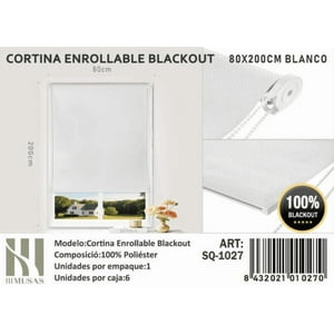 Mundo Shopping - Cortina Roller Blackout 80X200Cm Blanco 1027