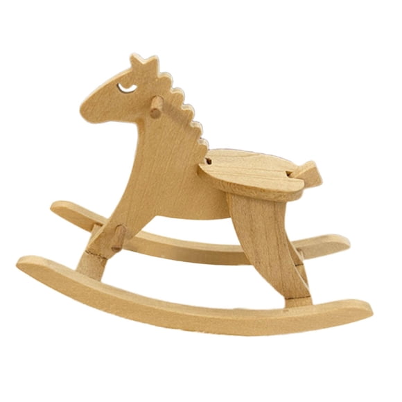 Caballo Mecedor De Madera, Adorno Creativo Para Escritorio, Ideal Para La Entrada De Un Armario.