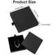 thumbnail image 4 of 2 cajas de regalo para joyería, pulseras, collares, pendientes, pulseras, organizador de papel kraft, cajas cuadradas de regalo para joyería (negras), 4 of 5