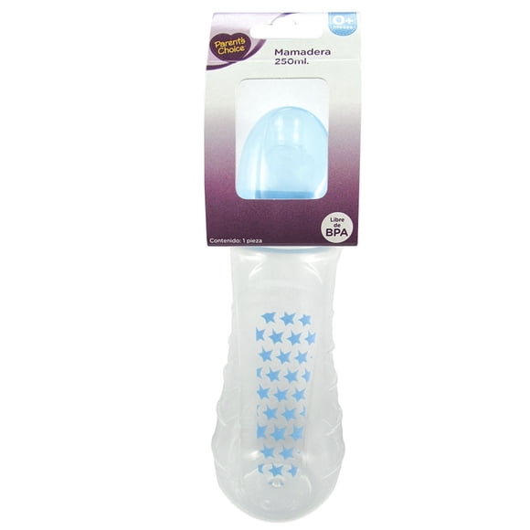 Mamadera Boca Standard 250 ml Transparente, 1 Un