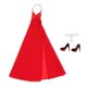 thumbnail image 4 of 1/6 Sexy Vestido Sin Respaldo Ropa Interior Zapatos De Tacón Alto Para Juguetes Calientes Figura Rojo, 4 of 5