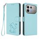 thumbnail image 1 of Infinix Note 60 5G Funda Billetera de Gato, Verde Claro, 1 of 6
