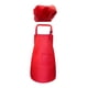 thumbnail image 1 of Delantal Para Ni?os Juego De Gorro De Cocinero Bolsillo Frontal Con Babero Ajustable Para Hacer Manualidades Rojo Para Hornear L, 1 of 5