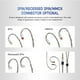 thumbnail image 2 of Cable Linsoul Tripowin Zonie IEM, cable mejorado para auriculares con 16 núcleos chapados en plata, cable de monitor intraaural SPC de 1,25 m, 2 of 3