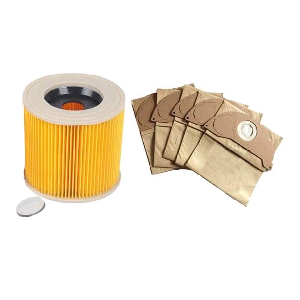Filtro de aspiradora con 5 bolsas de polvo Filtros de doble capa de alta absorción para A2656 Accesorio de aspiradora Piezas fáciles de instalar