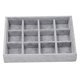 thumbnail image 3 of Caja De La Bandeja De Exhibición De La Joyería Apilable De Terciopelo Gris Para La Joyería 12 Grid, 3 of 5