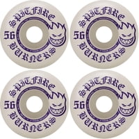 Ruedas De Skate Spitfire Burners 56 Mm 99 A, Color Blanco Y Morado