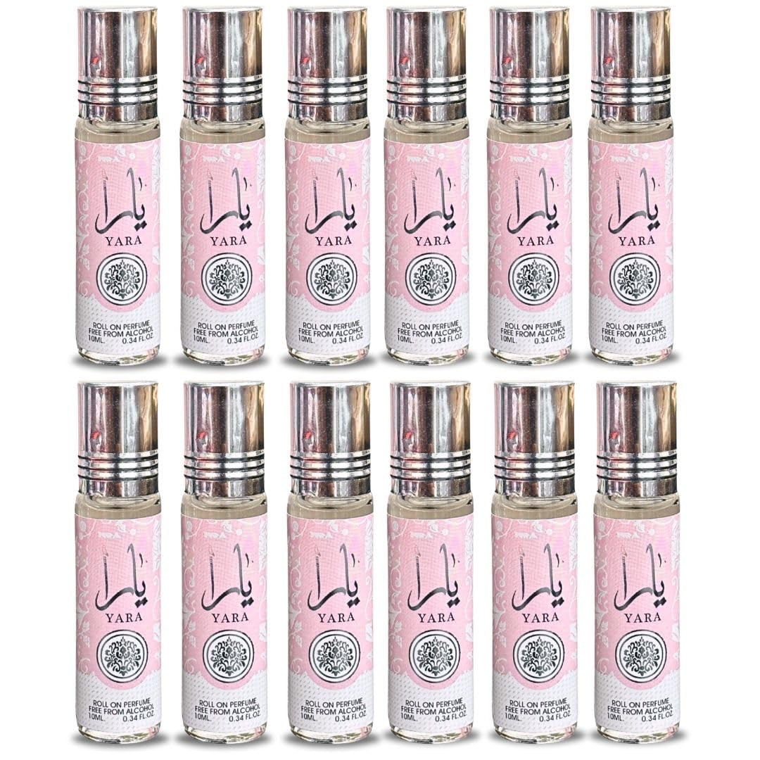 Perfume Lattafa Yara Roll-on, Aceite De Perfume, 10 Ml (paquete De 12)