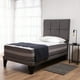 thumbnail image 1 of Cama Europea Valencia P + Respaldo Atenas 1 PL Felpa Gris Medio, 1 of 6