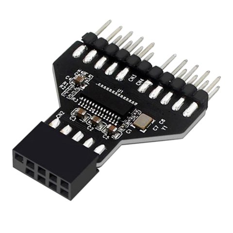 Magideal - Usb2 0 Placa Base 9Pin Usb Header 1 A 2 Placa Adaptador Usb Hub