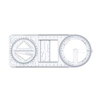 Magideal - Plantillas De Regla Geométrica Multifuncional, Herramienta De Medición De Matemáticas, Plantilla De Dibujo De Papelería Para Dibujo A Medida, Pintura, , Estilo A