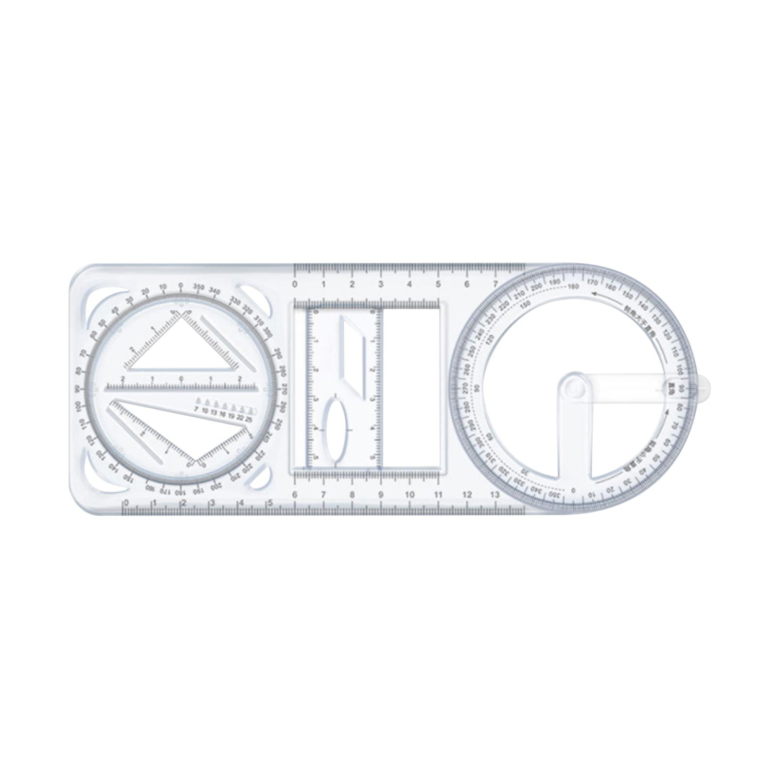 Magideal - Plantillas De Regla Geométrica Multifuncional, Herramienta De Medición De Matemáticas, Plantilla De Dibujo De Papelería Para Dibujo A Medida, Pintura, , Estilo A