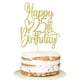 thumbnail image 1 of Cake Topper Feliz 25 º Cumpleaños Dorado Con Brillo, 1 of 7