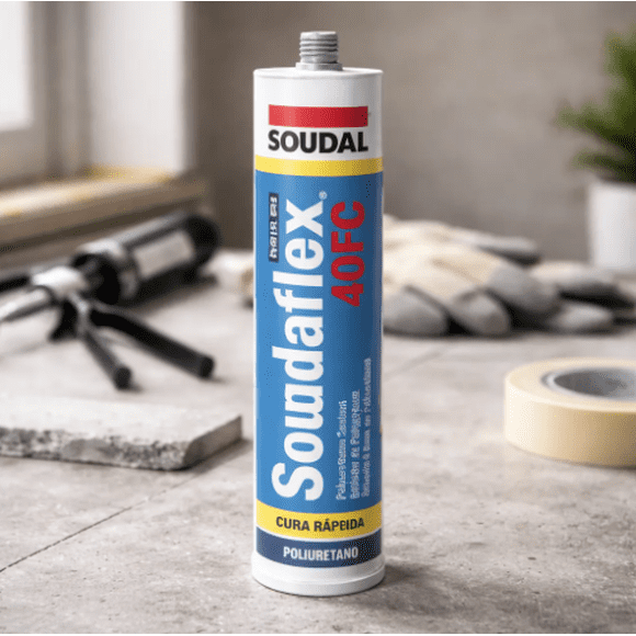 Sellador De Poliuretano Soudaflex 40fc Negro 300 Ml. Soudal