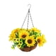 thumbnail image 1 of Cersonas colgantes de canasta de canasta decoración del jardín decoración del jardín plantador decorativo plantador para el hogar del césped interior Amarillo, 1 of 5
