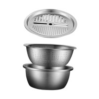 Bothyi - Colador Para Lavar Arroz Y Rebanador De Verduras, Cuenco De Drenaje Para Verduras Y Frutas, 26 Cm