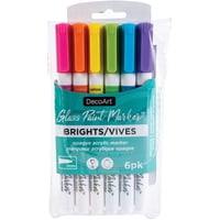 Set De Rotuladores Para Pintura De Vidrio Decoart De Craft Supplies, Brights