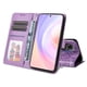 thumbnail image 4 of Funda tipo cartera FOXDOCK para Honor 50 SE , diseño girasol en relieve, cuero PU, cierre magnético, soporte y tarjetero, 4 of 5