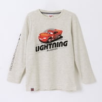 Polera Manga Larga Niño Rayo Mcqueen Cars Gris Disney