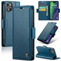 Caseme Tipo Cartera Iphone 15 Con Cierre Magnético, Rfid, Tarjetero, Soporte, Carga Inalámbrica