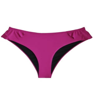 Samia - Bikini Calzón Con Vuelos Morado L
