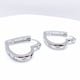 thumbnail image 3 of Aros Argollas en Corazón, Circonita Blanca, Plata 925, 3 of 4