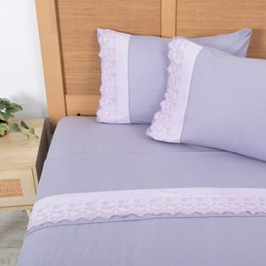 Mashini - Sabana Polar Lisa Broderie King Morado