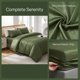 thumbnail image 4 of REGALWOVEN Sábana Ajustable, Sábanas de Fibra Sólida, Transpirable y Cómoda para Todas las Estaciones Verde Militar 1 PC 60.2x79.9 pulgadas, 4 of 5