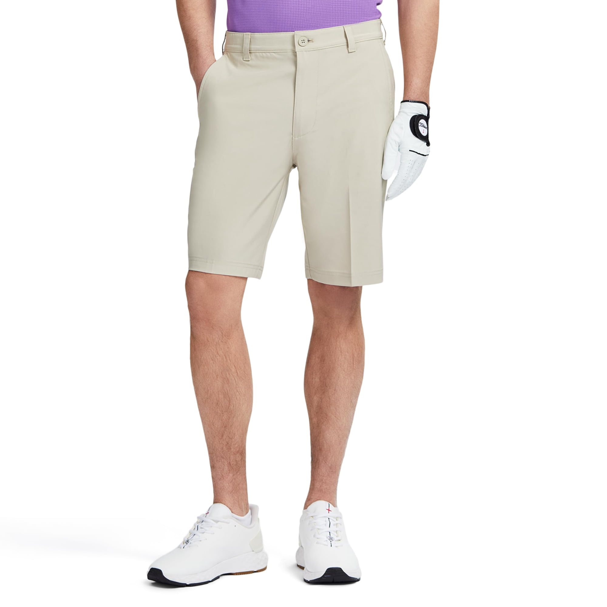 Pantalones Cortos De Golf Izod Swingflex Stretch Corte Recto Para Hombre En Color Caqui
