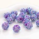 thumbnail image 1 of suxuMhao Cuentas de Resina Multicolor con Pedrería Al por Mayor Cuentas Redondas con Pavé 10mmx12mm Cuentas para Pulsera para Hacer Joyería Manualidades Cuentas de Bola de Discoteca 50 Piezas, 1 of 2