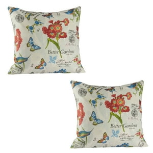 Masel - Set 2 Cojines Lona Española Garden 50X50 Ivory