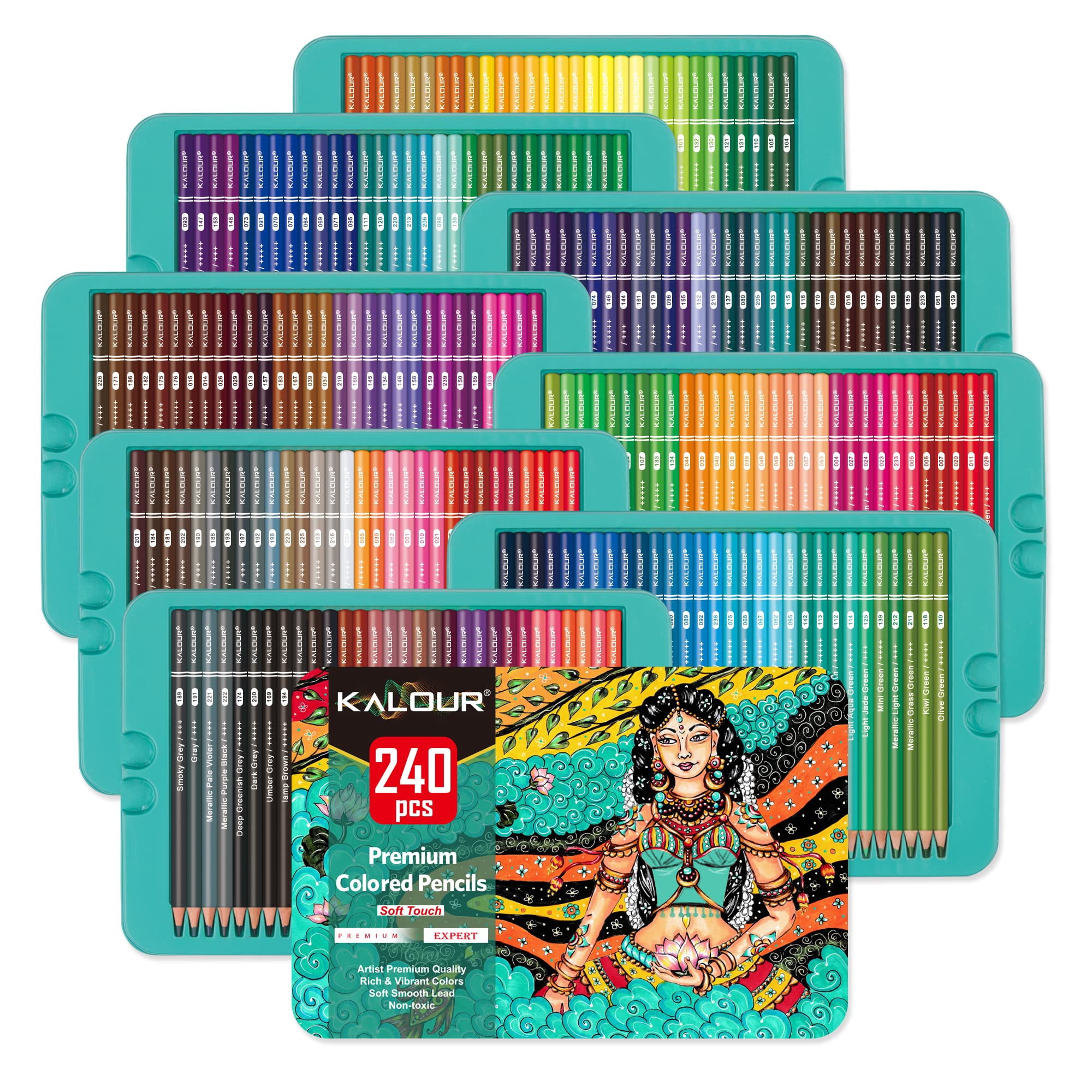Set De Lápices De Colores Kalour Professional De 240 Colores