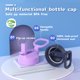 thumbnail image 4 of Botella de agua Gonfoam Kids de acero inoxidable, 500 ml, paquete de 2 unidades, azul/morado, 4 of 5