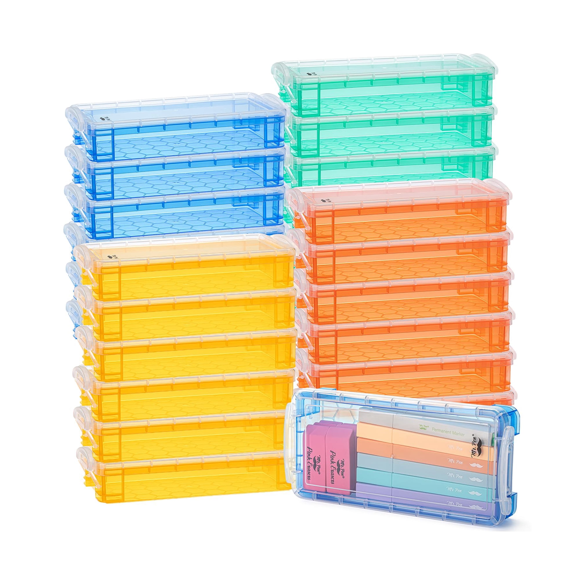 Juego De Cajas De Lápices Mr. Pen Bulk, Paquete De 24 Unidades De Plástico De Varios Colores