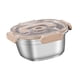 thumbnail image 3 of Recipiente para alimentos de acero inoxidable, recipiente para preparación de comidas, fácil de limpiar con tapa, fiambrera de acero inoxidable para t 700 ml, 3 of 5