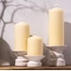 thumbnail image 5 of Pillar Candles Bask Top, elegante, color marfil, juego de 3, 5 of 6