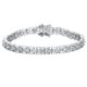 thumbnail image 1 of Pulseras de Tenis para Mujer Chapadas en Oro Blanco de 18K Corte Baguette Transparentes 5A+ CZ Pulsera de Tenis para Mujer Pulseras Nupciales de Plata Esterlina 925 para Boda 6-8 Pulgadas, 1 of 9